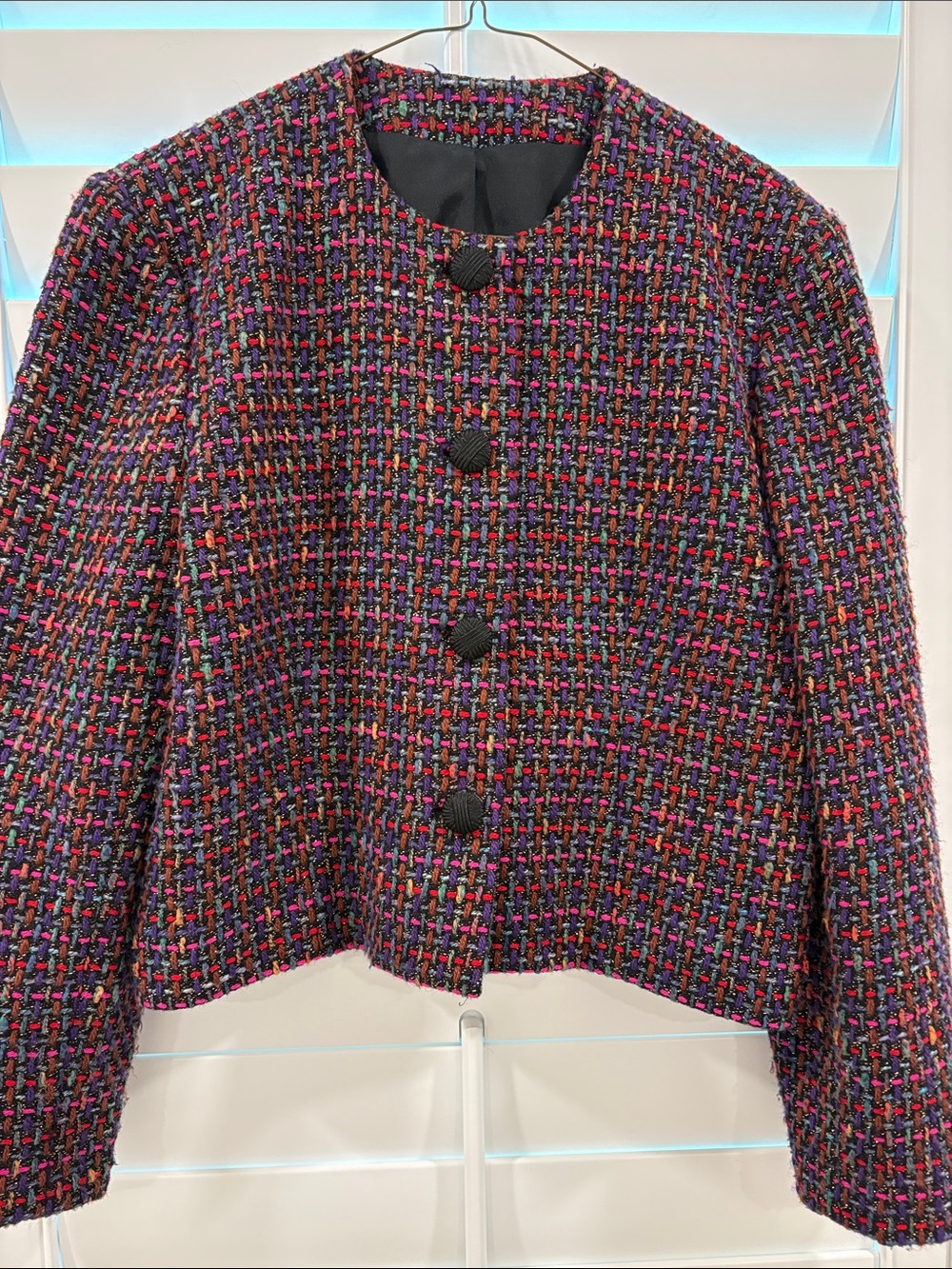 Boucle/Tweed Doncaster Multicolor Cropped Jacket